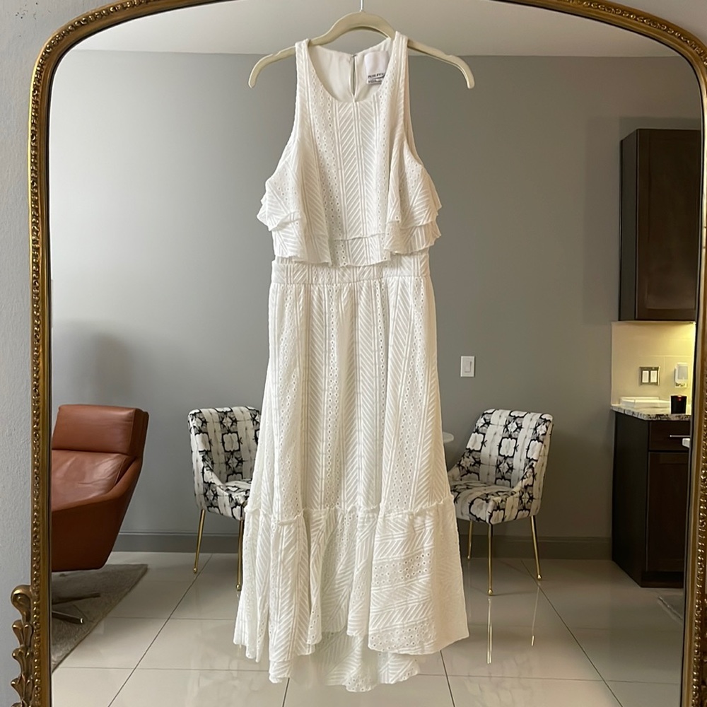 PROSE & POETRY - white midi open back dress
